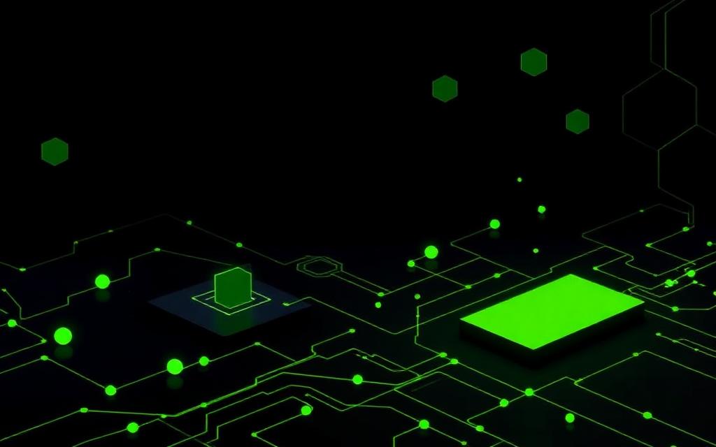 Abstract circuit illustration representing AI automation